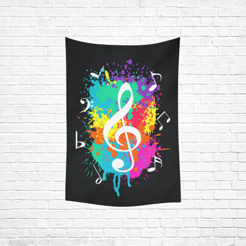 Grunge music Cotton Linen Wall Tapestry 40"x 60"