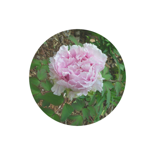 Pink Peony Round Mousepad