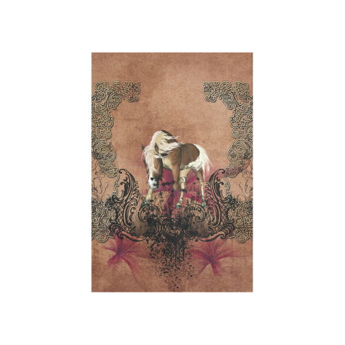 Amazing horse with flowers Cotton Linen Wall Tapestry 40"x 60"