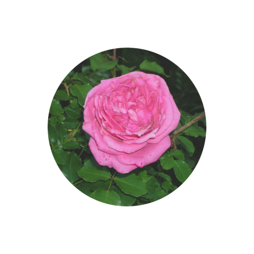 Pink Rose Round Mousepad