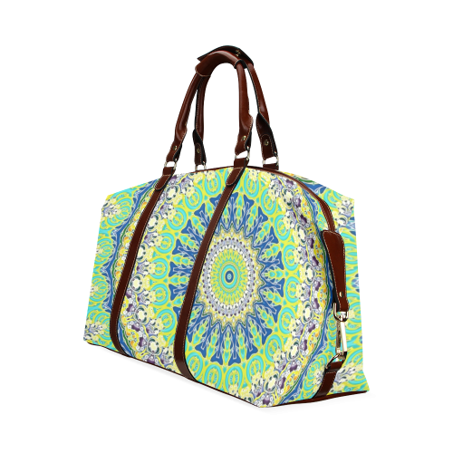 POWER MANDALA Blue Green Yellow Classic Travel Bag (Model 1643)