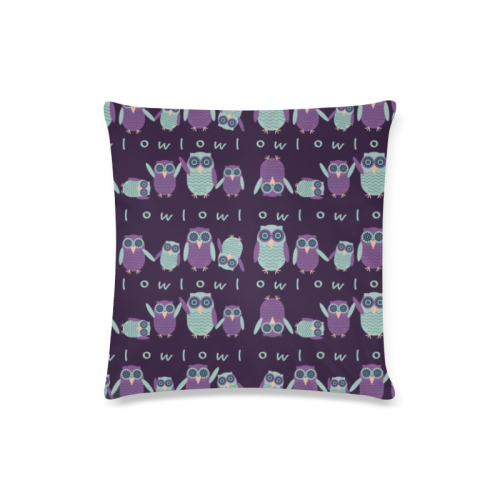 Night Owls Custom Zippered Pillow Case 16"x16"(Twin Sides)