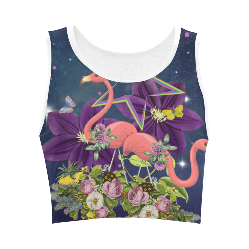 Flamingo Women's Crop Top (Model T42)