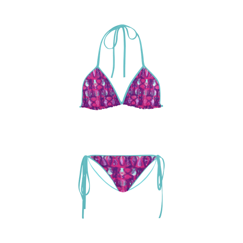 Pink Purple Mix Stylish Abstract Pattern Custom Bikini Swimsuit