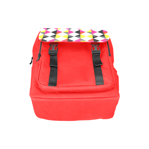Funky Popping Geometric Bright Color Block Pettern Casual Shoulders Backpack (Model 1623)