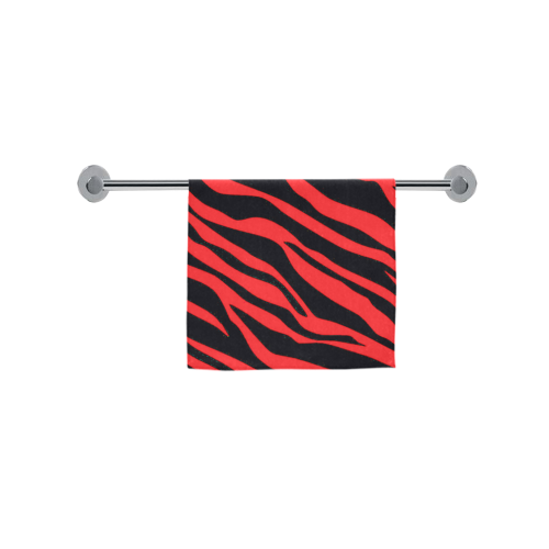 Red Zebra Stripes Custom Towel 16"x28"