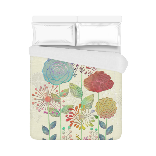 Flower Tales 2 Duvet Cover 86"x70" ( All-over-print)