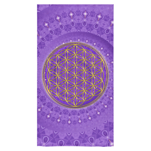 FLOWER OF LIFE gold POWER SPIRAL purple Bath Towel 30"x56"