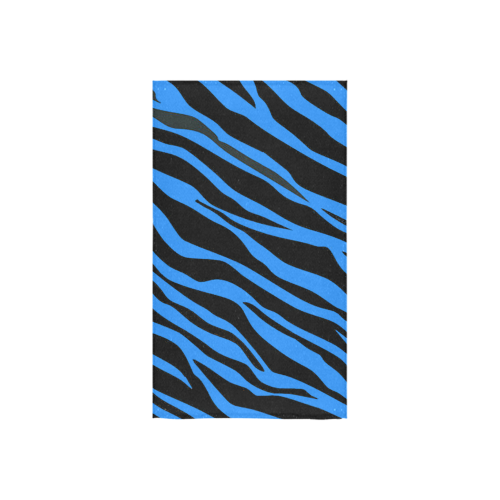 Cobalt Blue Zebra Stripes Custom Towel 16"x28"