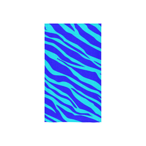 Blue On Blue Zebra Stripes Custom Towel 16"x28"