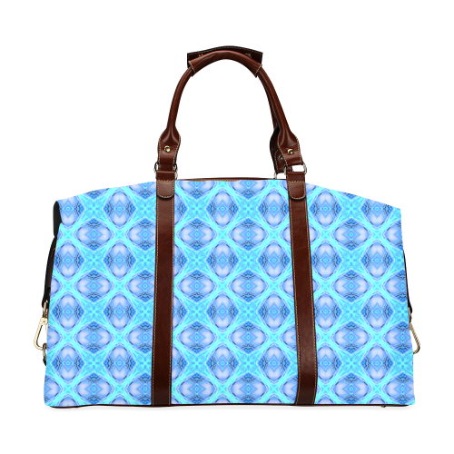 Abstract Circles Arches Lattice Aqua Blue Classic Travel Bag (Model 1643)