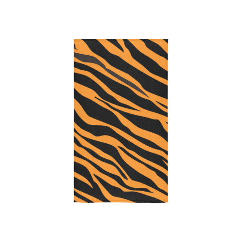 Orange Zebra Stripes Custom Towel 16"x28"