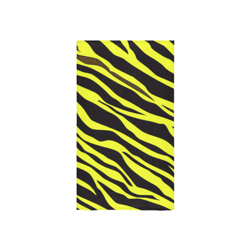 Neon Yellow Zebra Stripes Custom Towel 16"x28"