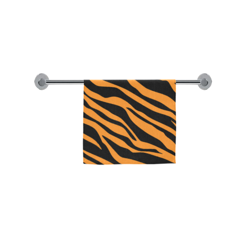 Orange Zebra Stripes Custom Towel 16"x28"