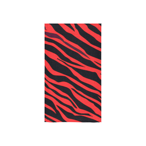 Red Zebra Stripes Custom Towel 16"x28"