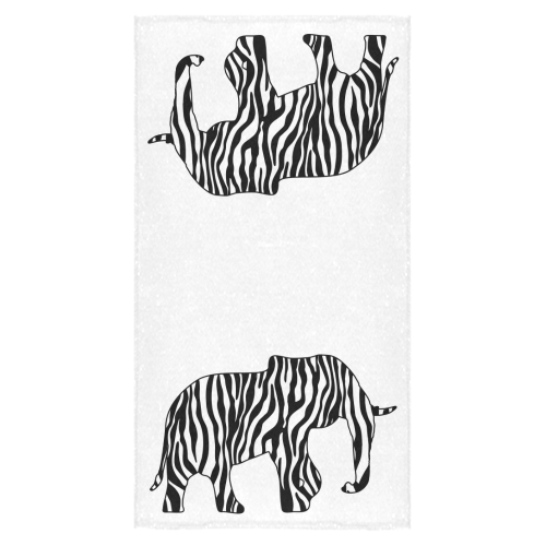 ZEBRAPHANT Elephant with Zebra Stripes black white Bath Towel 30"x56"