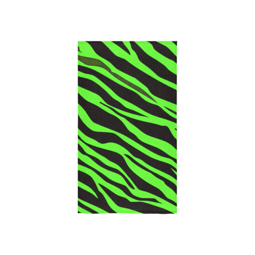 Neon Green Zebra Stripes Custom Towel 16"x28"