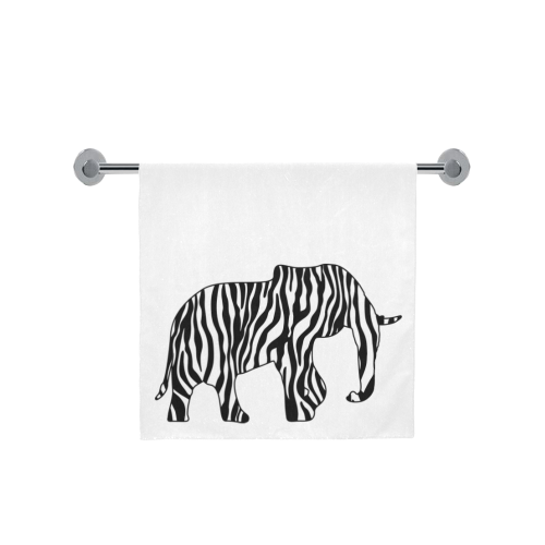 ZEBRAPHANT Elephant with Zebra Stripes black white Bath Towel 30"x56"