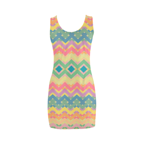 Summer-color Chevron 2 Medea Vest Dress (Model D06)