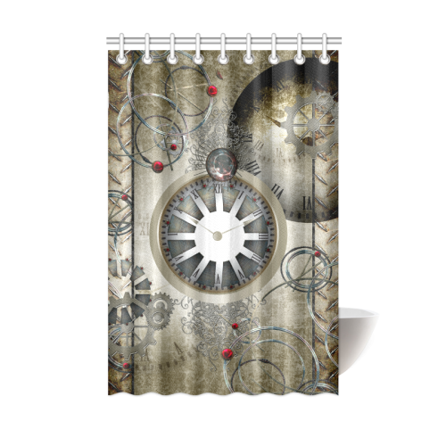 Steampunk, noble design, clocks and gears Shower Curtain 48"x72"