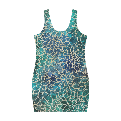 Floral Abstract 1/a Medea Vest Dress (Model D06)