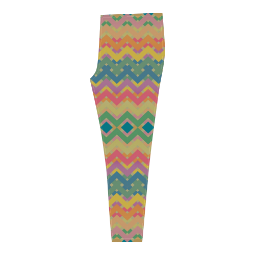 Summer-color Chevron 2 Cassandra Women's Leggings (Model L01)