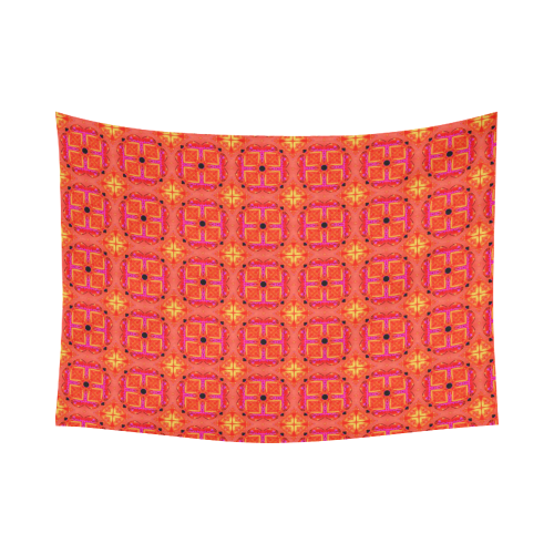 Peach Apricot Cinnamon Nutmeg Modern Abstract Cotton Linen Wall Tapestry 80"x 60"