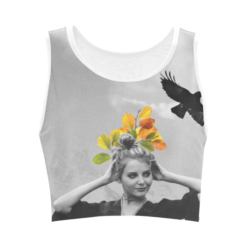 Crow girl Women's Crop Top (Model T42)