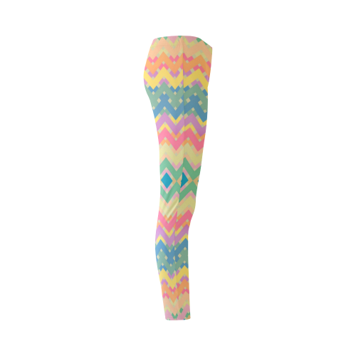 Summer-color Chevron 2 Cassandra Women's Leggings (Model L01)