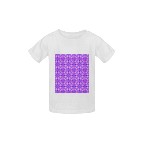 Vibrant Abstract Modern Violet Lavender Lattice Kid's  Classic T-shirt (Model T22)