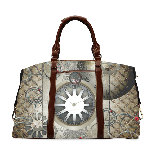 Steampunk, noble design, clocks and gears Classic Travel Bag (Model 1643)