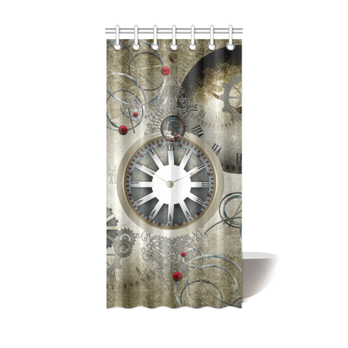 Steampunk, noble design, clocks and gears Shower Curtain 36"x72"