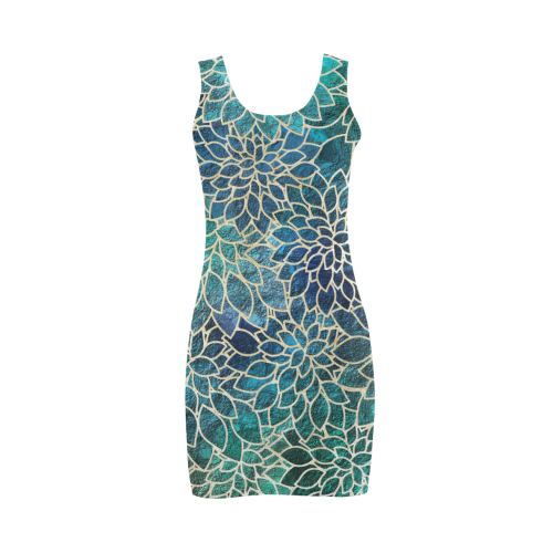 Floral Abstract 1/a Medea Vest Dress (Model D06)