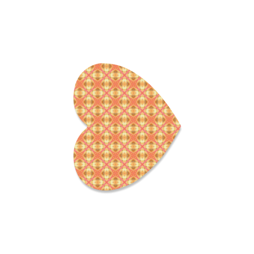 Peach Pineapple Abstract Circles Arches Heart Coaster