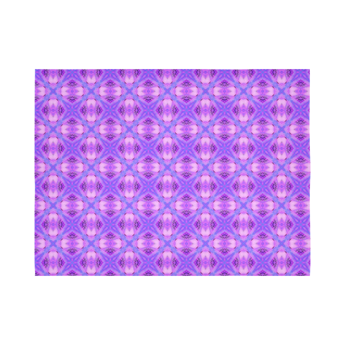 Vibrant Abstract Modern Violet Lavender Lattice Cotton Linen Wall Tapestry 80"x 60"