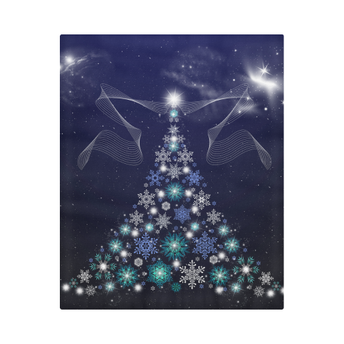 Christmas Tree Dark Background Duvet Cover 86"x70" ( All-over-print)