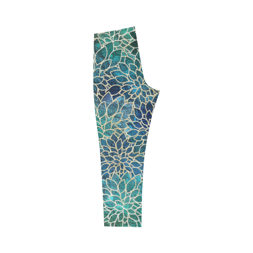 Floral Abstract 9 Capri Legging (Model L02)