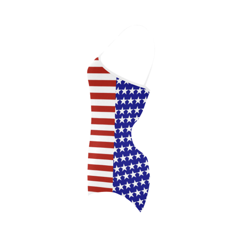 USA Patriotic Stars & Stripes Strap Swimsuit ( Model S05)