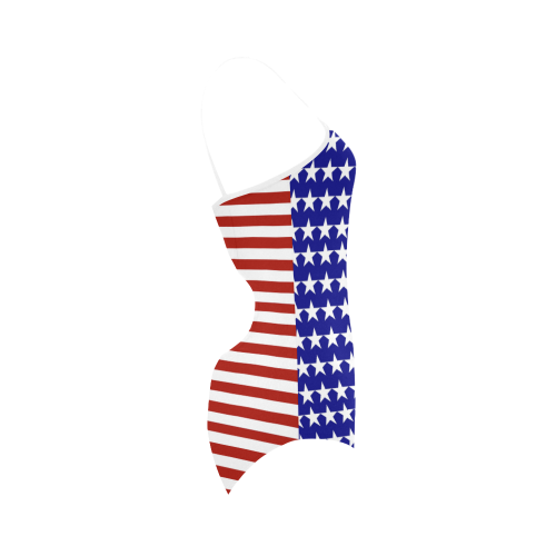 USA Patriotic Stars & Stripes Strap Swimsuit ( Model S05)