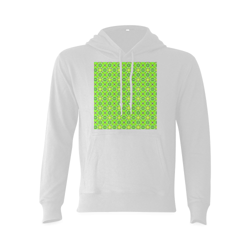 Vibrant Abstract Tropical Lime Foliage Lattice Oceanus Hoodie Sweatshirt (Model H03)