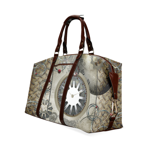 Steampunk, noble design, clocks and gears Classic Travel Bag (Model 1643)