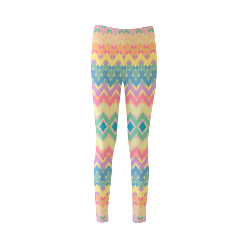 Summer-color Chevron 2 Cassandra Women's Leggings (Model L01)