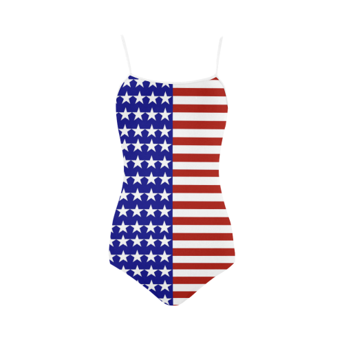 USA Patriotic Stars & Stripes Strap Swimsuit ( Model S05)