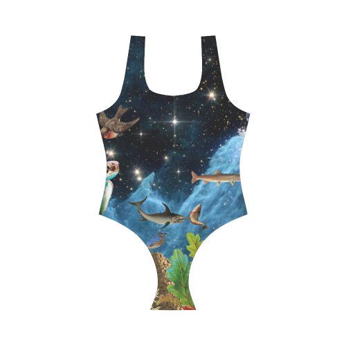 Heaven and Earth Vest One Piece Swimsuit (Model S04)