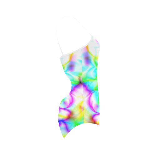 tropical abstract owl pattern colorful ZT07 Strap Swimsuit ( Model S05)