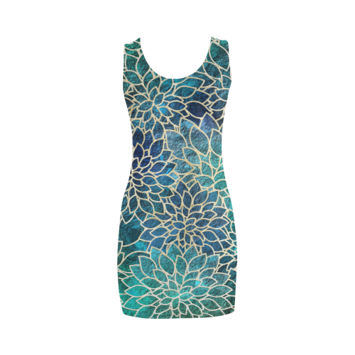 Floral Abstract 1/a Medea Vest Dress (Model D06)