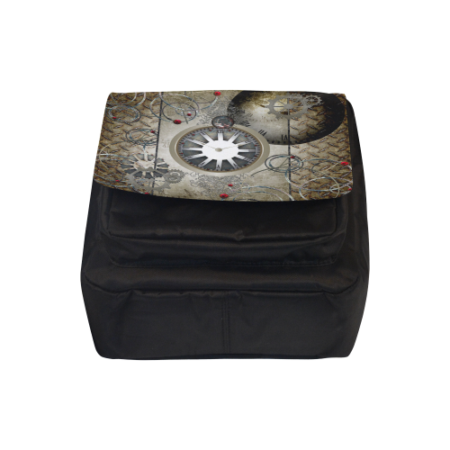 Steampunk, noble design, clocks and gears Crossbody Nylon Bags (Model 1633)