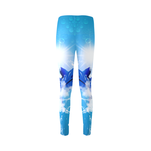 The cartoon sharks Cassandra Women's Leggings (Model L01)