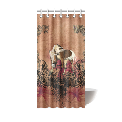 Amazing horse with flowers Shower Curtain 36"x72"
