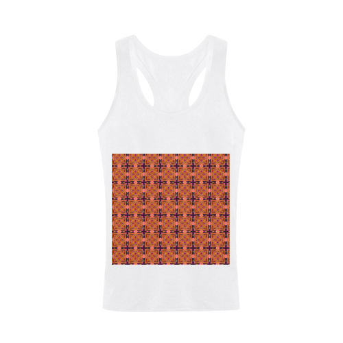 Peach Purple Abstract Moroccan Lattice Quilt